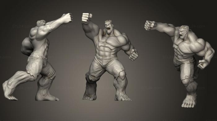 Figurines heroes, monsters and demons (Hulk Book End22, STKM_0871) 3D models for cnc